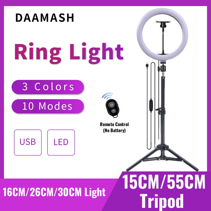 Photography Lighting With Umbrella - 16cm/26cm/30cm LED Selfie Ring Lighting Photographic