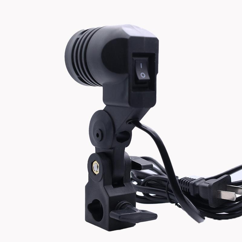 Photography Lighting With Umbrella - Black 1.8M Cable Cord E27 Socket