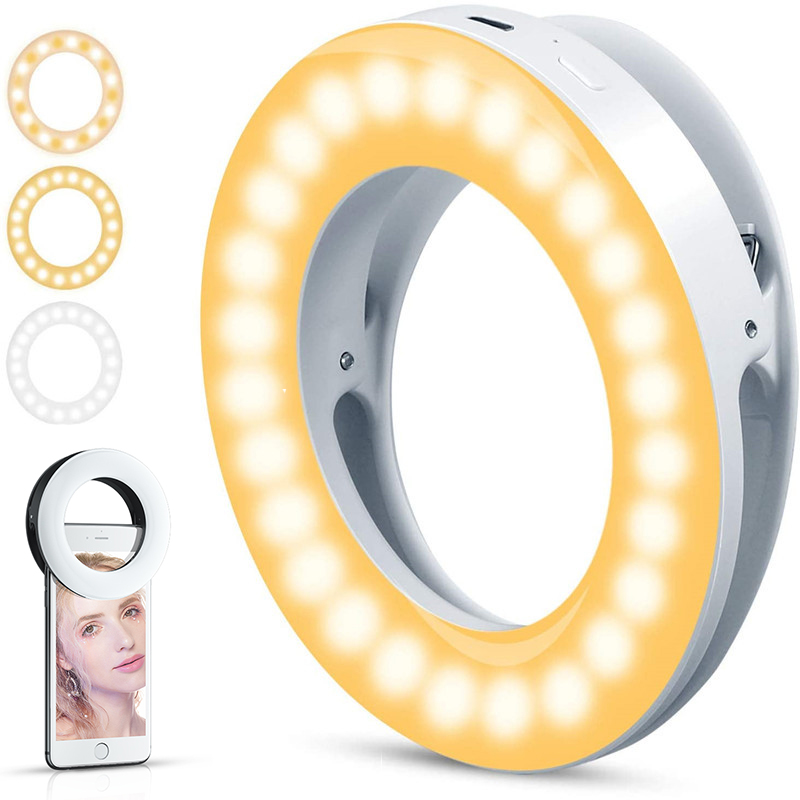 Photography Lighting Circle - Upgrade 3200K-6500K LED Clip Ring Light