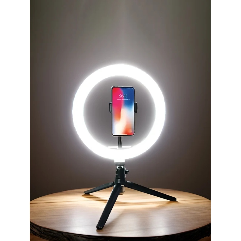 Photography Lighting With Umbrella - Desiontal 26cm Ring Light with Tripod