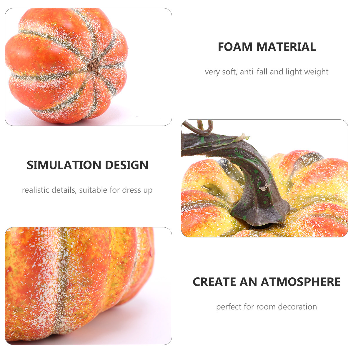Photography Lighting Ideas - 8Pcs Halloween Pumpkin Simulation Decorative Fake