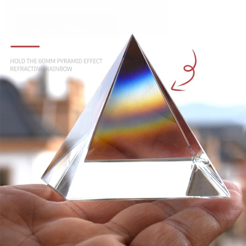 40mm/60mm Quadrangular Pyramid - Lighting Glass Photography ulasan dan harga