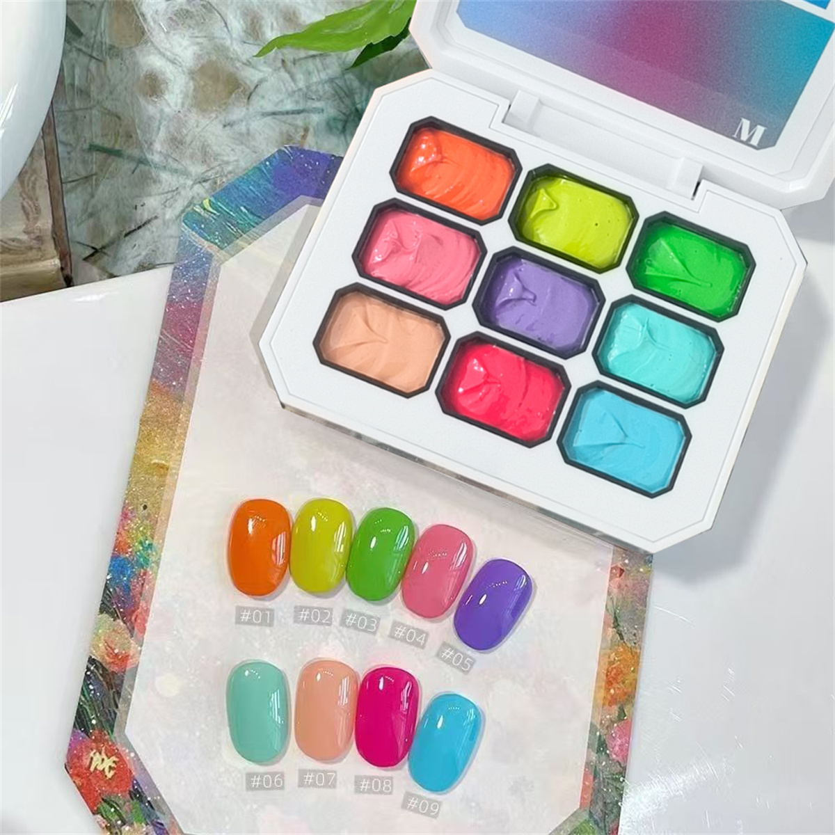 1pc 9-color Solid Nail Polish  - Photography Lighting Gels ulasan dan harga