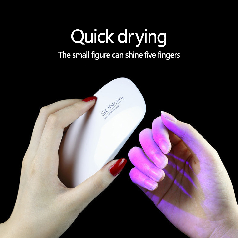 Portable 6 LED UV Nail Lamp 6W - Photography Lighting Gels ulasan dan harga