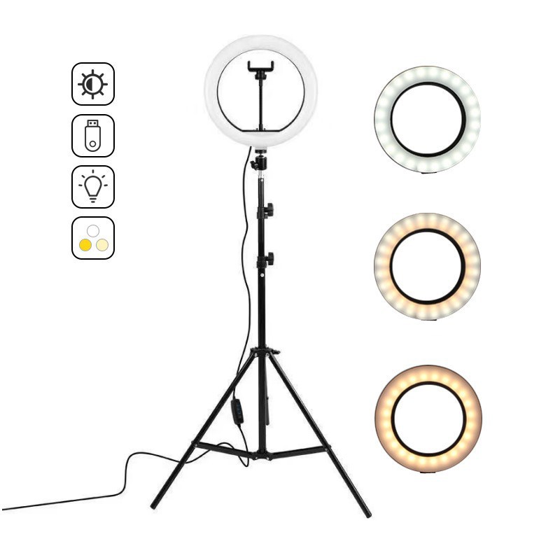 16cm/26cm/30cm LED Selfie Ring - Photography Lighting With Umbrella ulasan dan harga