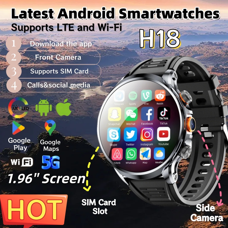 NEW 4G Android H18 Smart Watch - Photography Lighting Gels ulasan dan harga