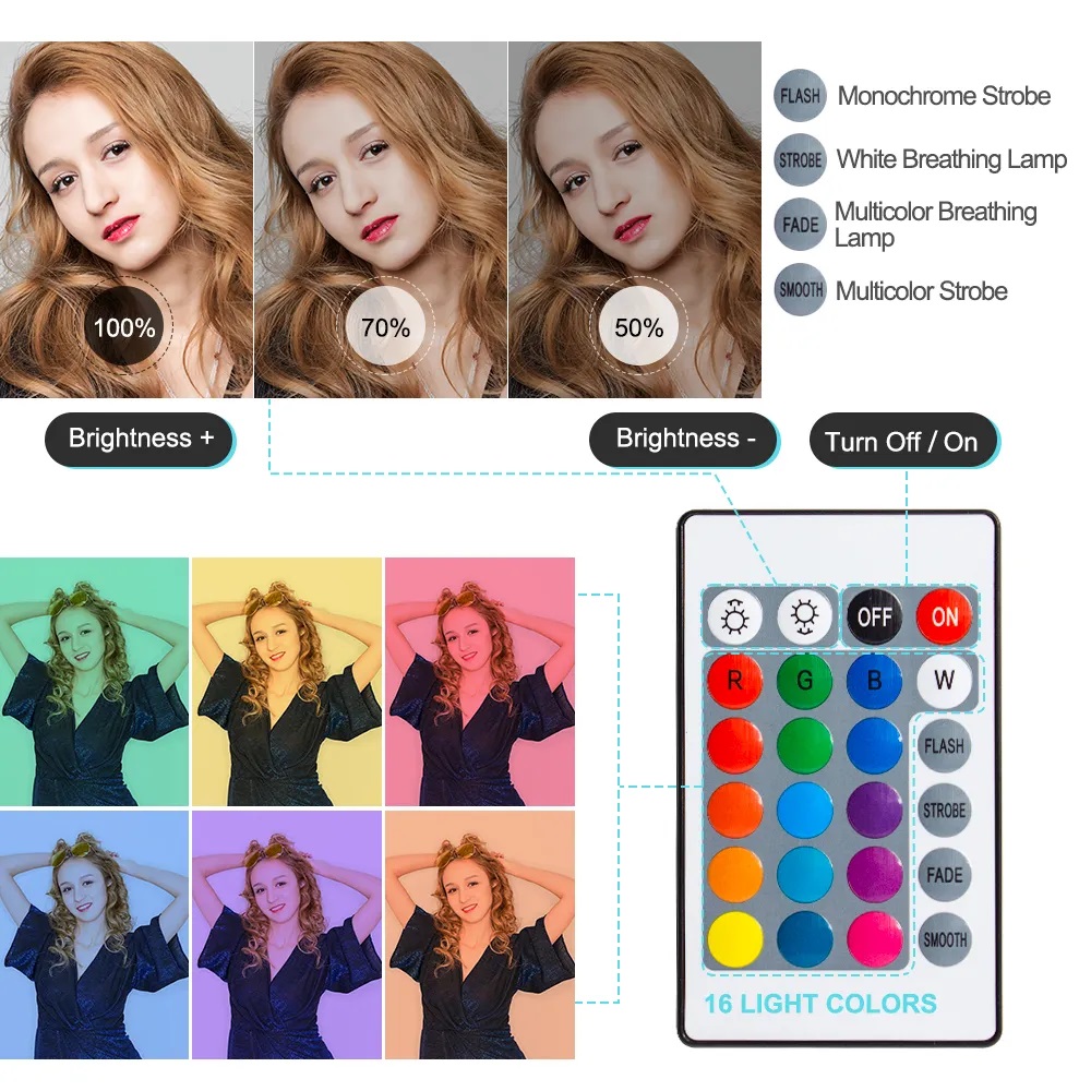 10 Inch RGB Ring Light With Re - Photography Lighting With Umbrella ulasan dan harga