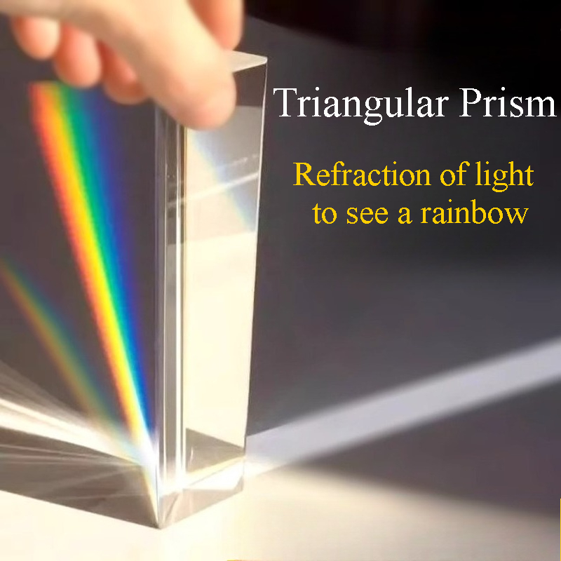1PC Rainbow Triangular Prism K - Lighting Glass Photography ulasan dan harga