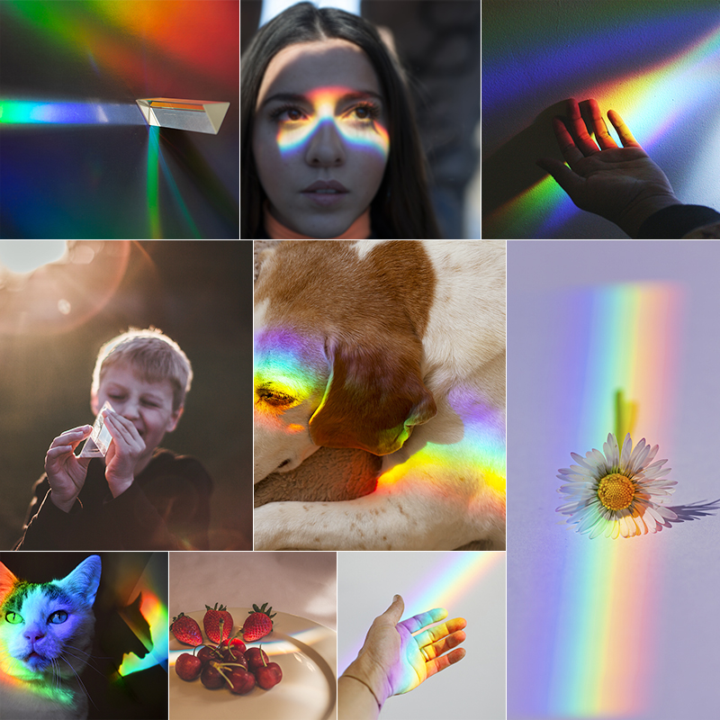 1PC Rainbow Triangular Prism K - Lighting Glass Photography ulasan dan harga