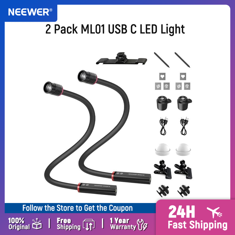 NEEWER BASICS 2 Pack ML01 USB  - Photography Lighting Basics ulasan dan harga
