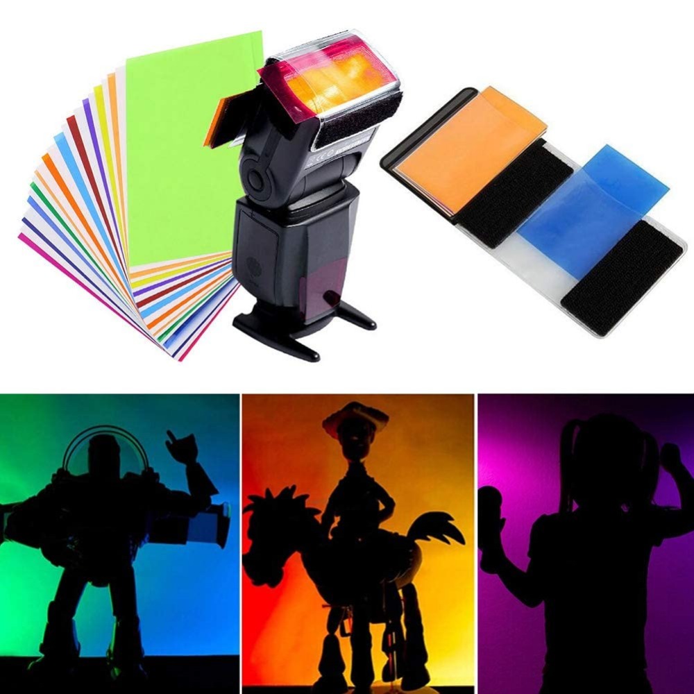 12 Colors Camera Flash Gels Li - Photography Lighting Diy ulasan dan harga